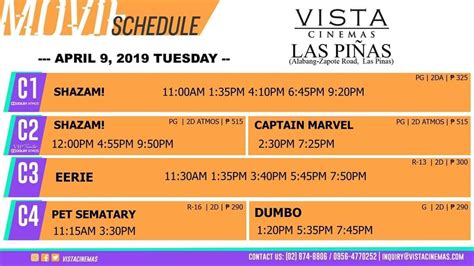 Vista Mall Las Piñas Movie Schedule .